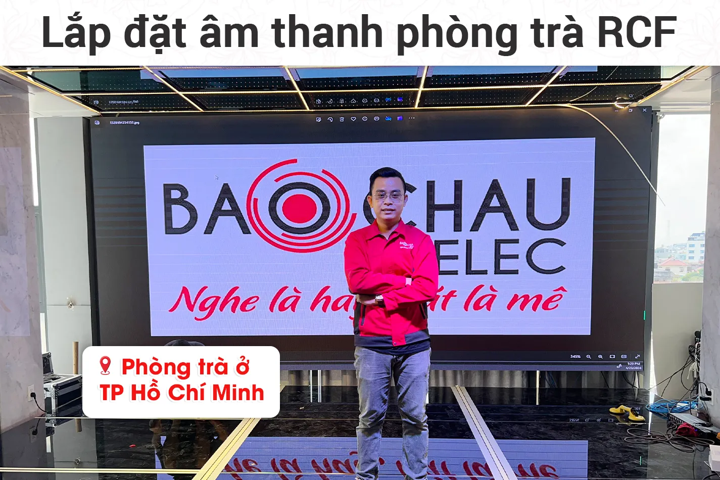 Lắp đặt dàn âm thanh phòng trà RCF ở TPHCM