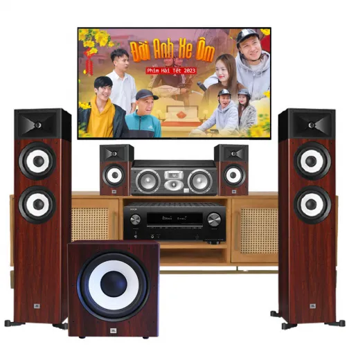 Dàn âm thanh xem phim 5.1 BCXP02 (JBL A180 + JBL A130 + JBL LC1 + Denon X2700H + JBL A100P)