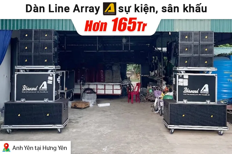 Lắp đặt dàn Line Array Actpro 165tr cho anh Yên tại Hưng Yên