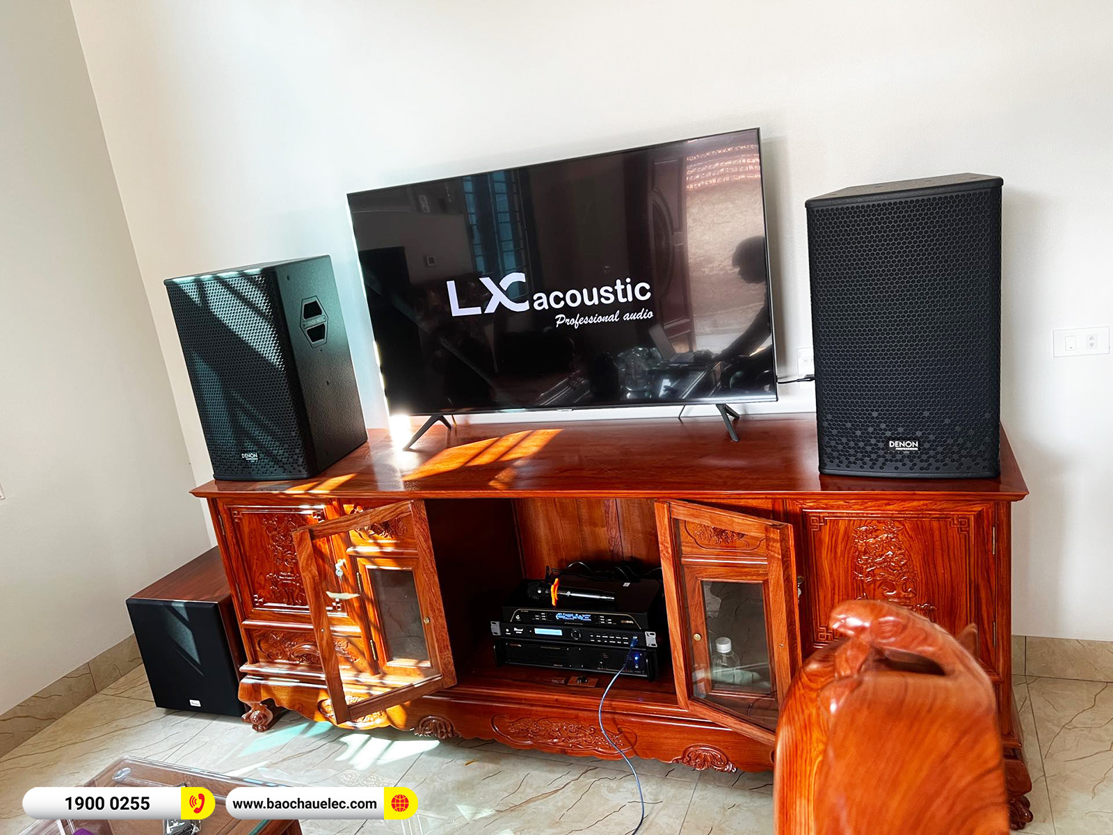Lắp đặt d&agrave;n karaoke Denon gần 34tr cho ch&uacute; Chung tại H&agrave; Nội