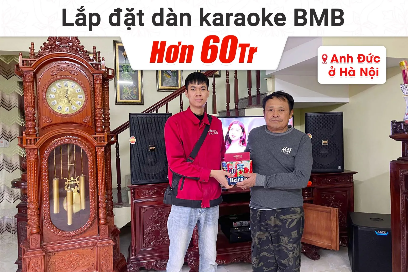 Lắp đặt dàn karaoke BMB hơn 60tr cho anh Đức tại Hà Nội