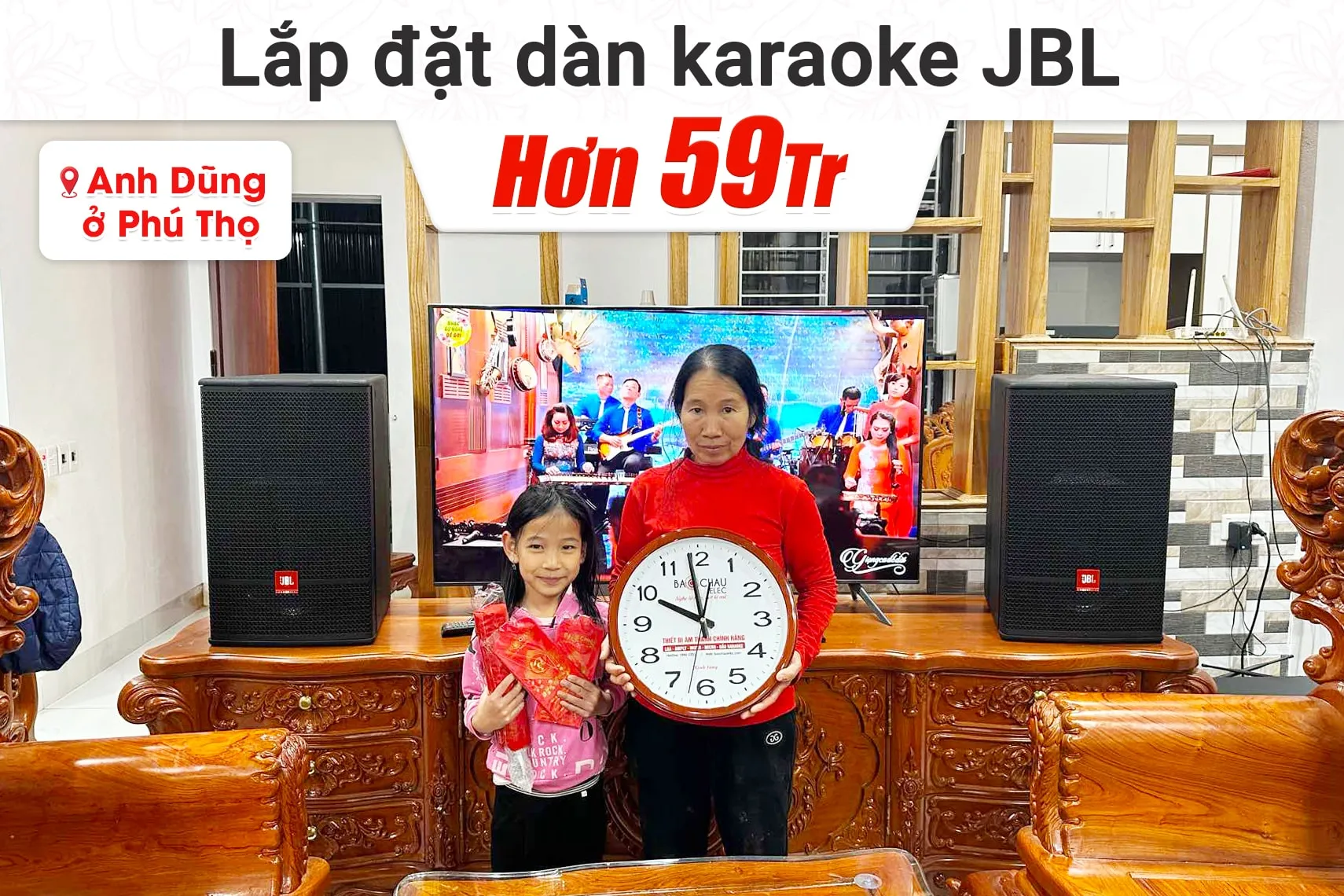 Lắp đặt dàn karaoke JBL hơn 59tr cho anh Dũng tại Phú Thọ