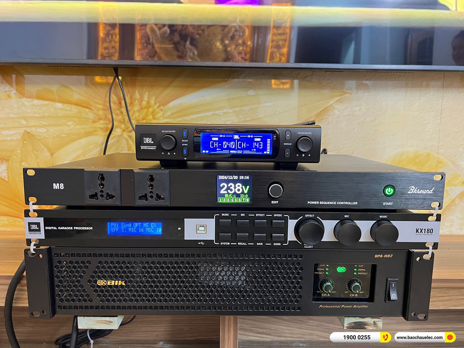 Lắp đặt d&agrave;n karaoke JBL hơn 70tr cho anh Dương tại H&agrave; Nội 