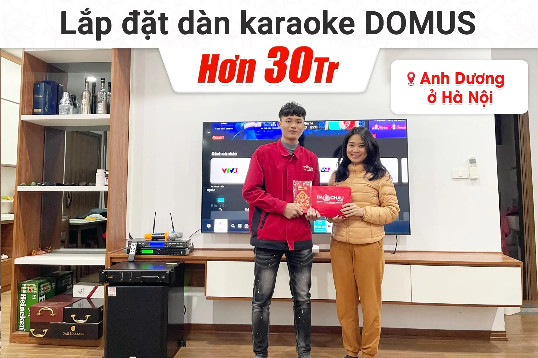 Lắp đặt dàn karaoke Domus hơn 30tr cho anh Dương tại Hà Nội