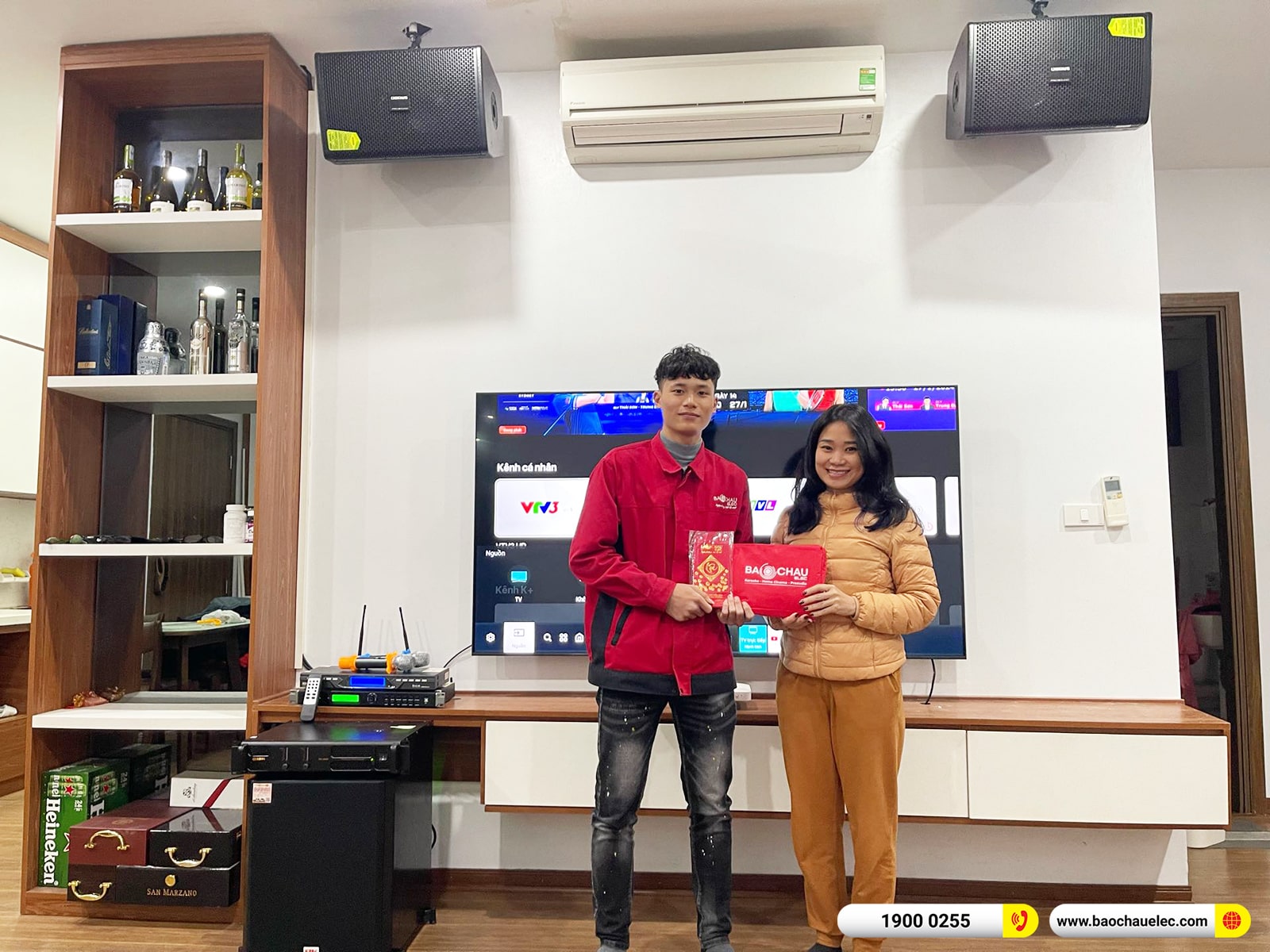 Lắp đặt d&agrave;n karaoke Domus hơn 30tr cho anh Dương tại H&agrave; Nội 