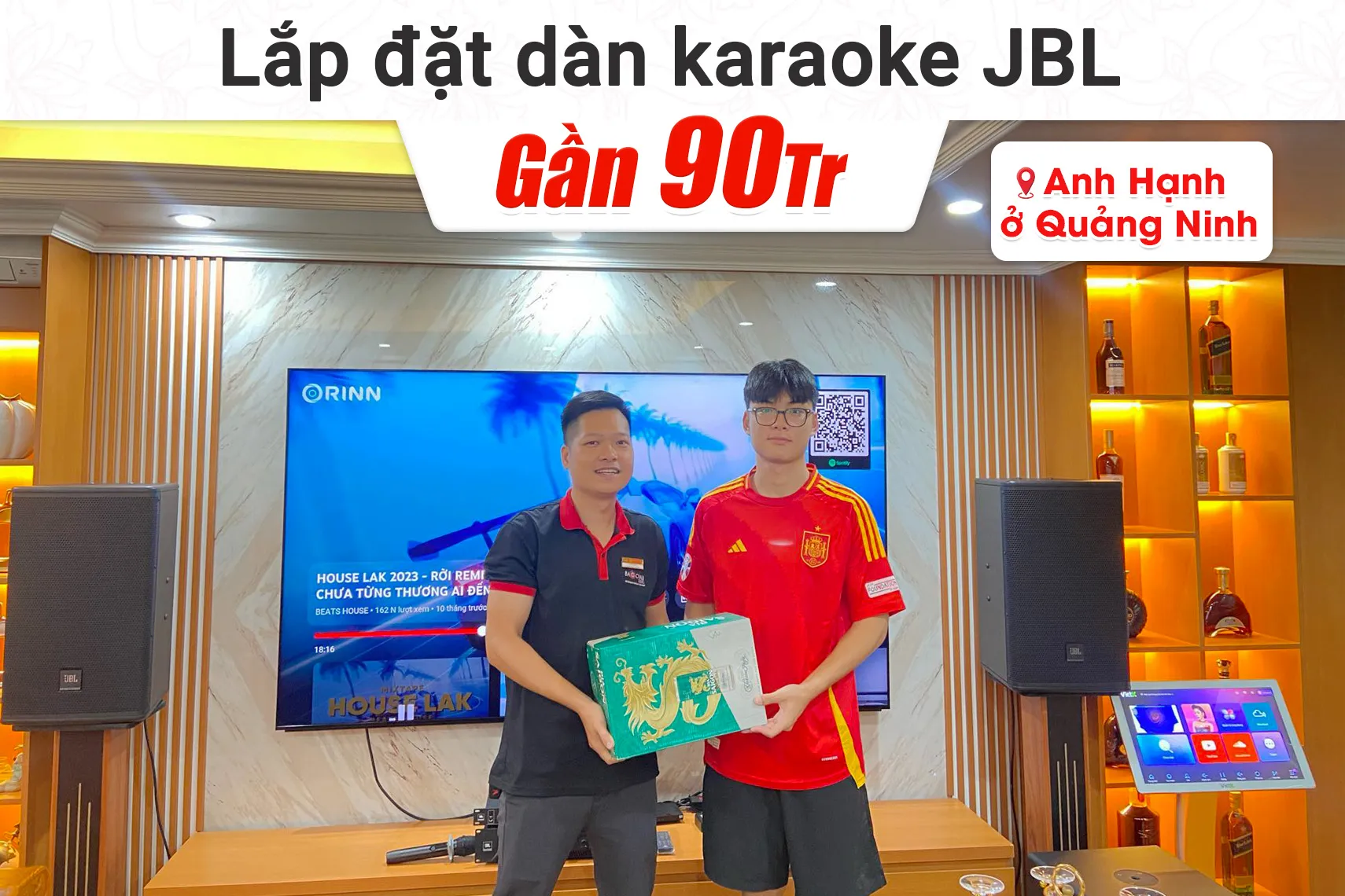 Lắp đặt dàn karaoke JBL gần 90tr cho anh Hạnh tại Quảng Ninh