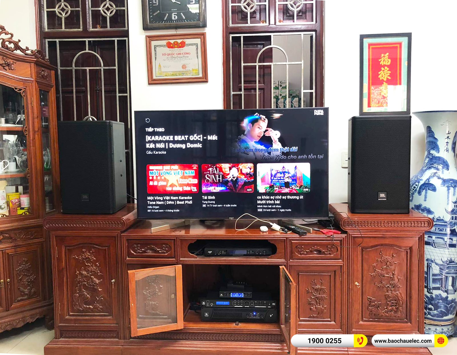 Lắp đặt d&agrave;n karaoke JBL hơn 61tr cho anh Kh&aacute;nh tại H&agrave; Nội