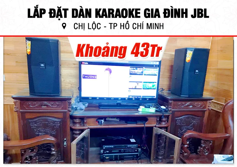 Lắp đặt dàn karaoke JBL khoảng 43tr cho anh Khôi tại Nam Định (JBL XS10, CA-J602, KP500, SW512B, U900 Plus X)