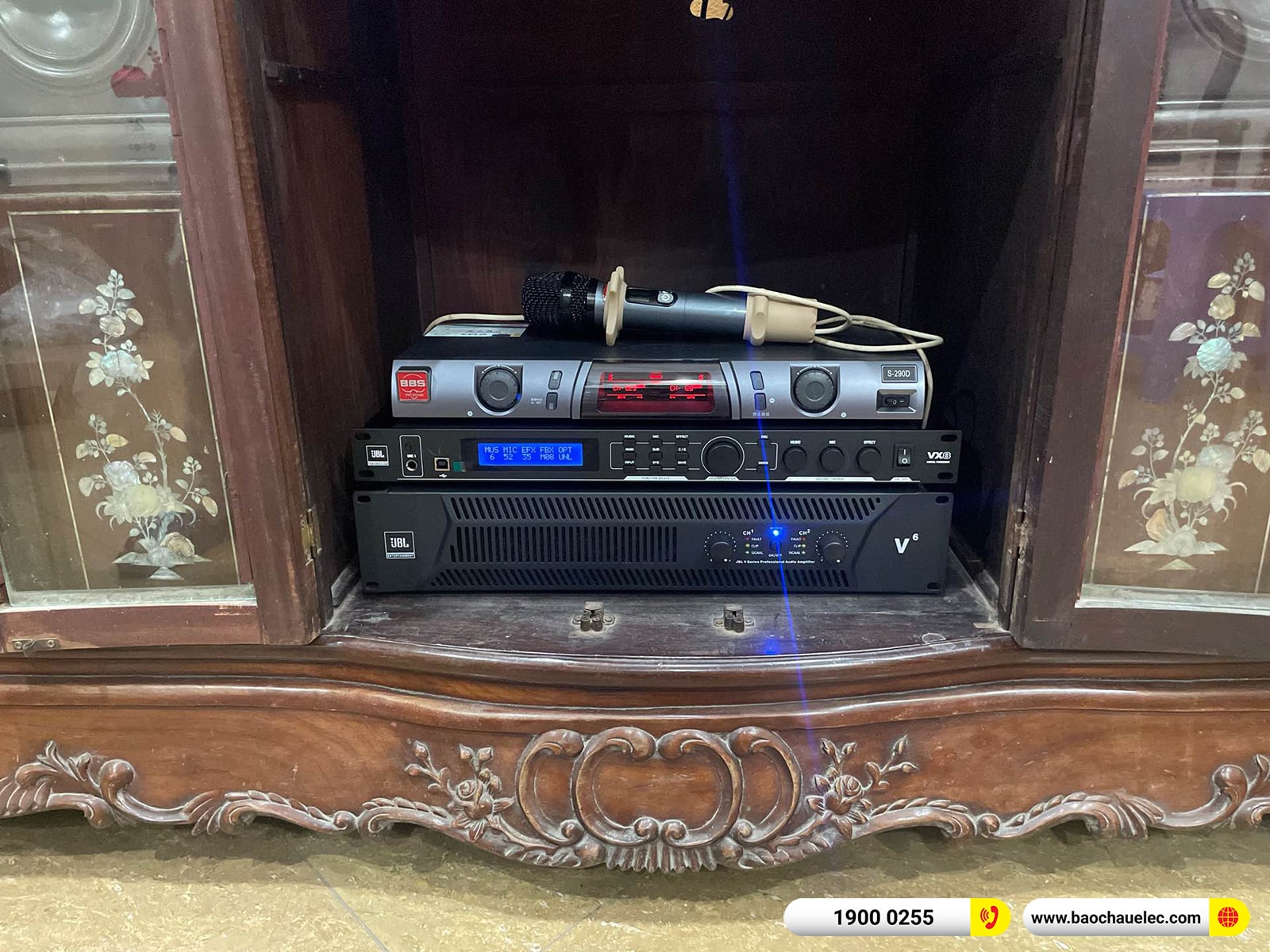 Lắp đặt d&agrave;n karaoke JBL hơn 66tr cho anh Long tại H&agrave; Nội 
