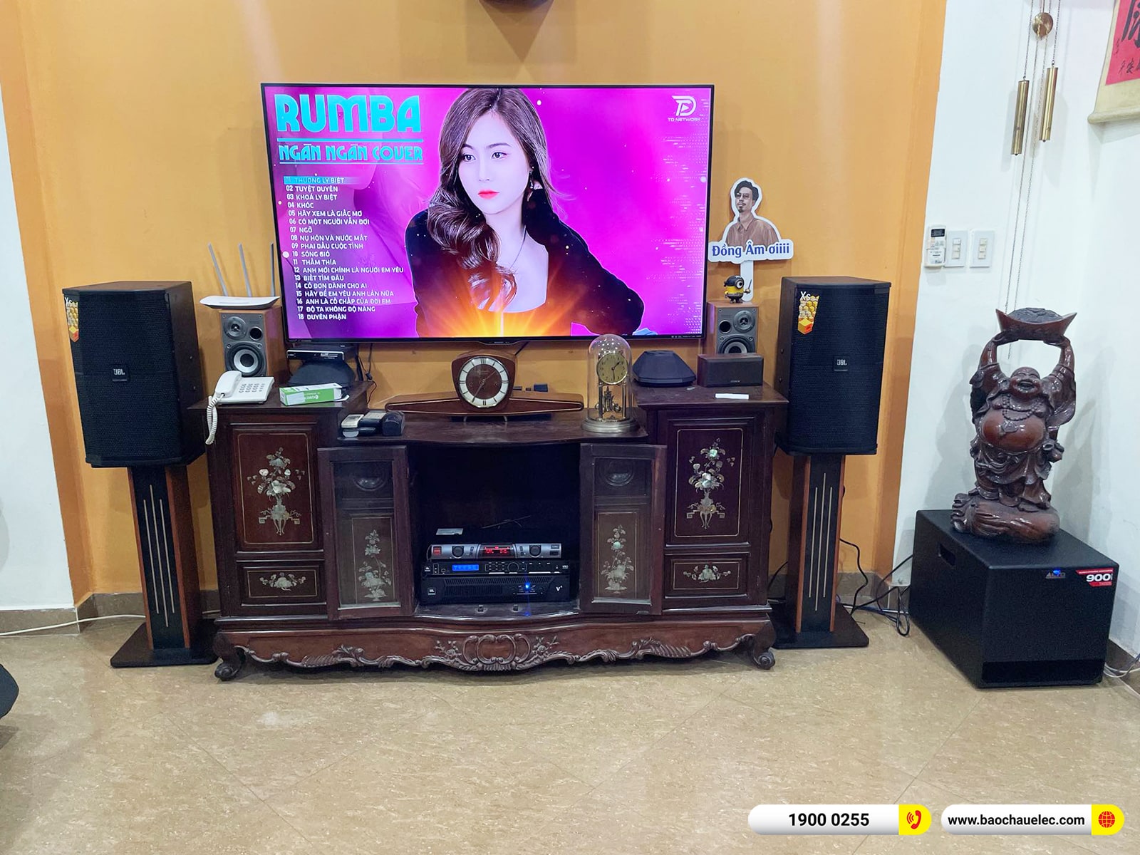 Lắp đặt d&agrave;n karaoke JBL hơn 66tr cho anh Long tại H&agrave; Nội 