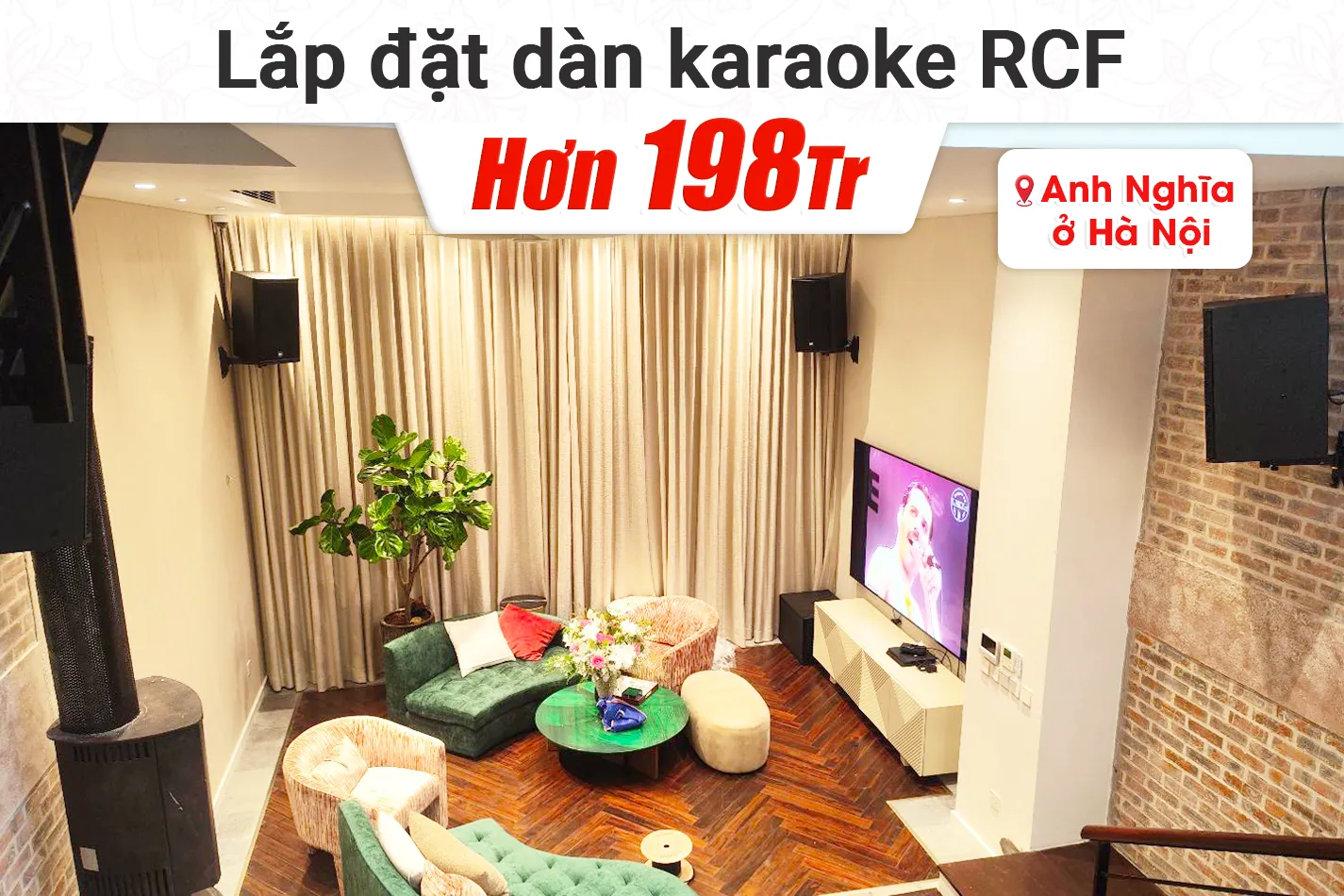 Lắp đặt dàn karaoke RCF hơn 198tr cho anh Nghĩa tại Hà Nội