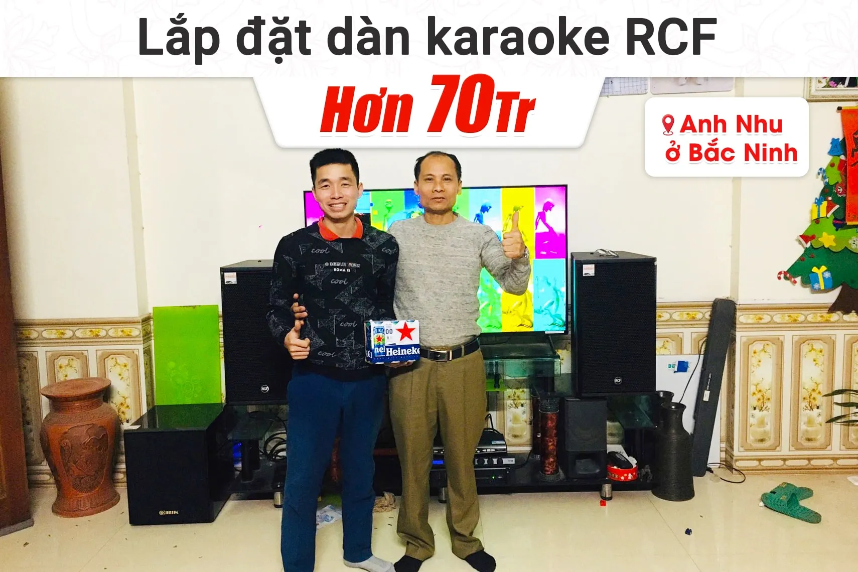 Lắp đặt dàn karaoke RCF hơn 70tr cho anh Nhu tại Bắc Ninh