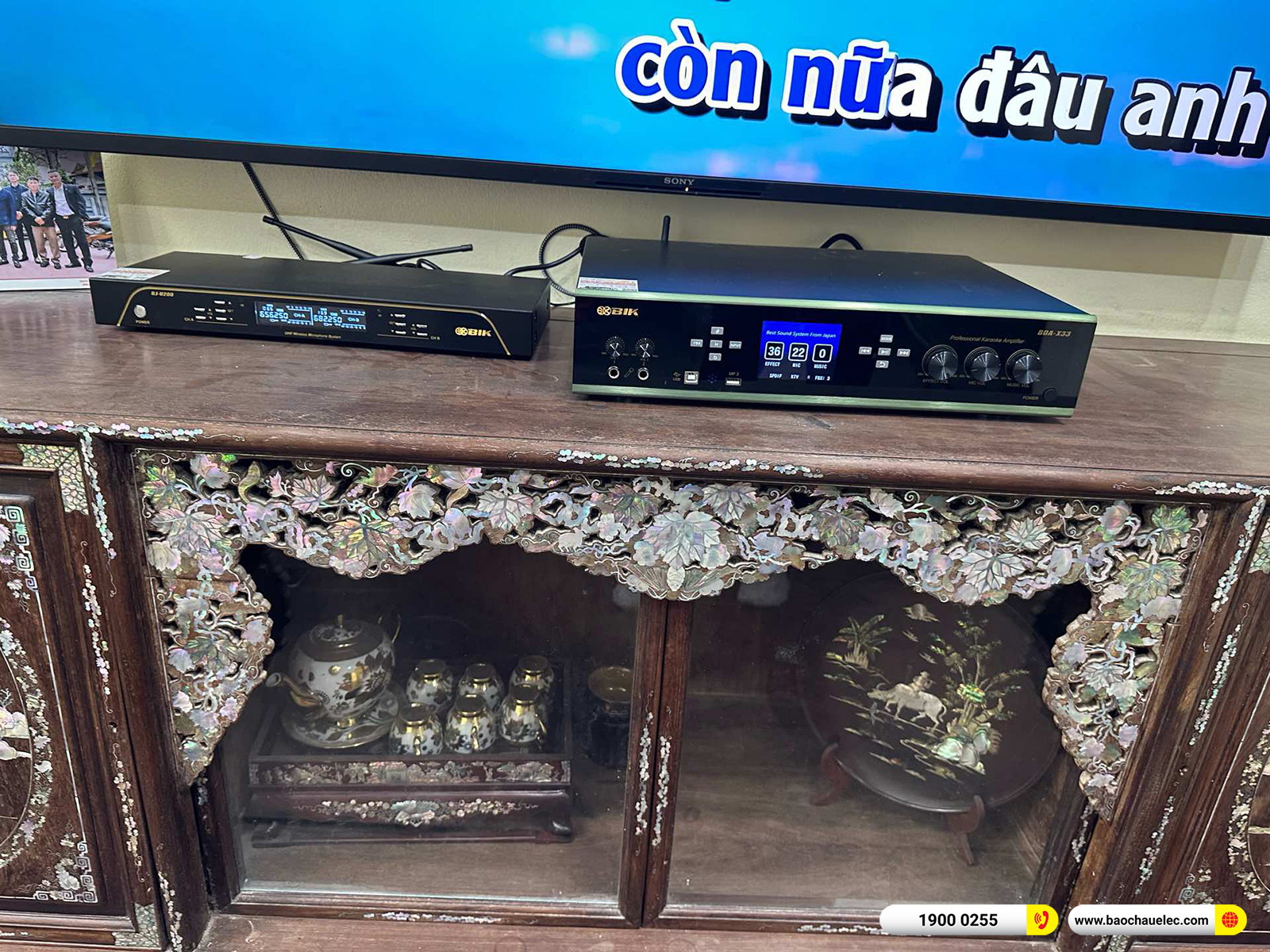 Lắp đặt d&agrave;n karaoke Domus hơn 22tr cho anh Qu&acirc;n tại H&agrave; Nội 