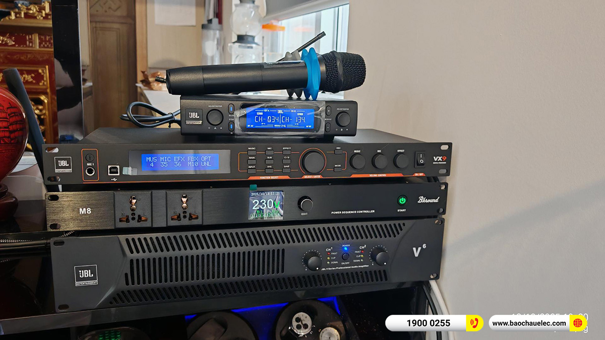 Lắp đặt d&agrave;n karaoke JBL hơn 62tr cho anh Thắng tại H&agrave; Nội 