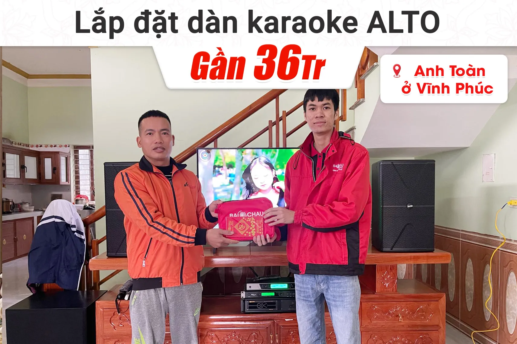 Lắp đặt dàn karaoke Alto gần 36tr cho anh Toàn tại Vĩnh Phúc (Alto AT2000II, VM620A, KP500, SW715, UGX12)