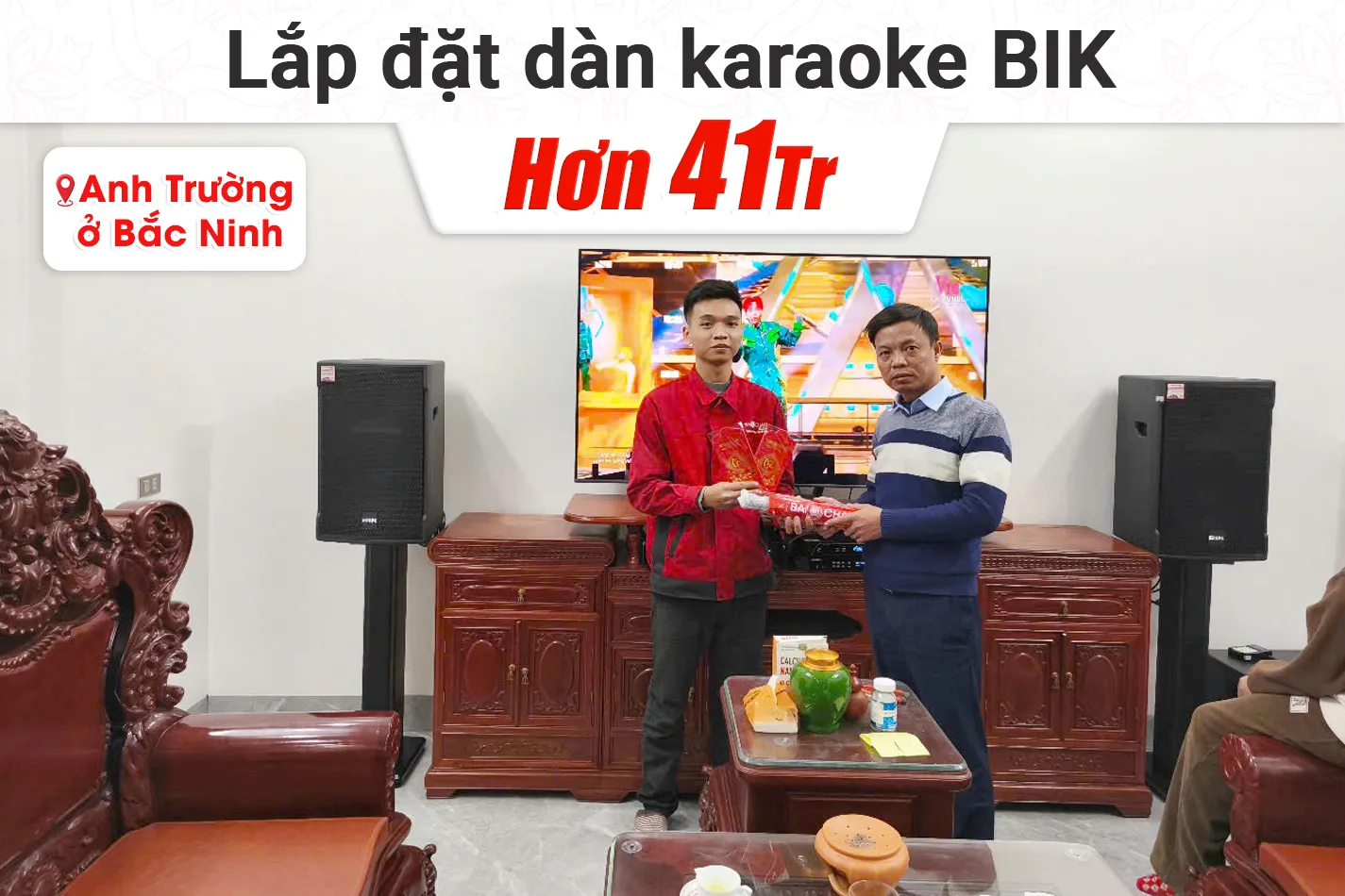 Lắp đặt dàn karaoke BIK hơn 41tr cho anh Trường tại Bắc Ninh