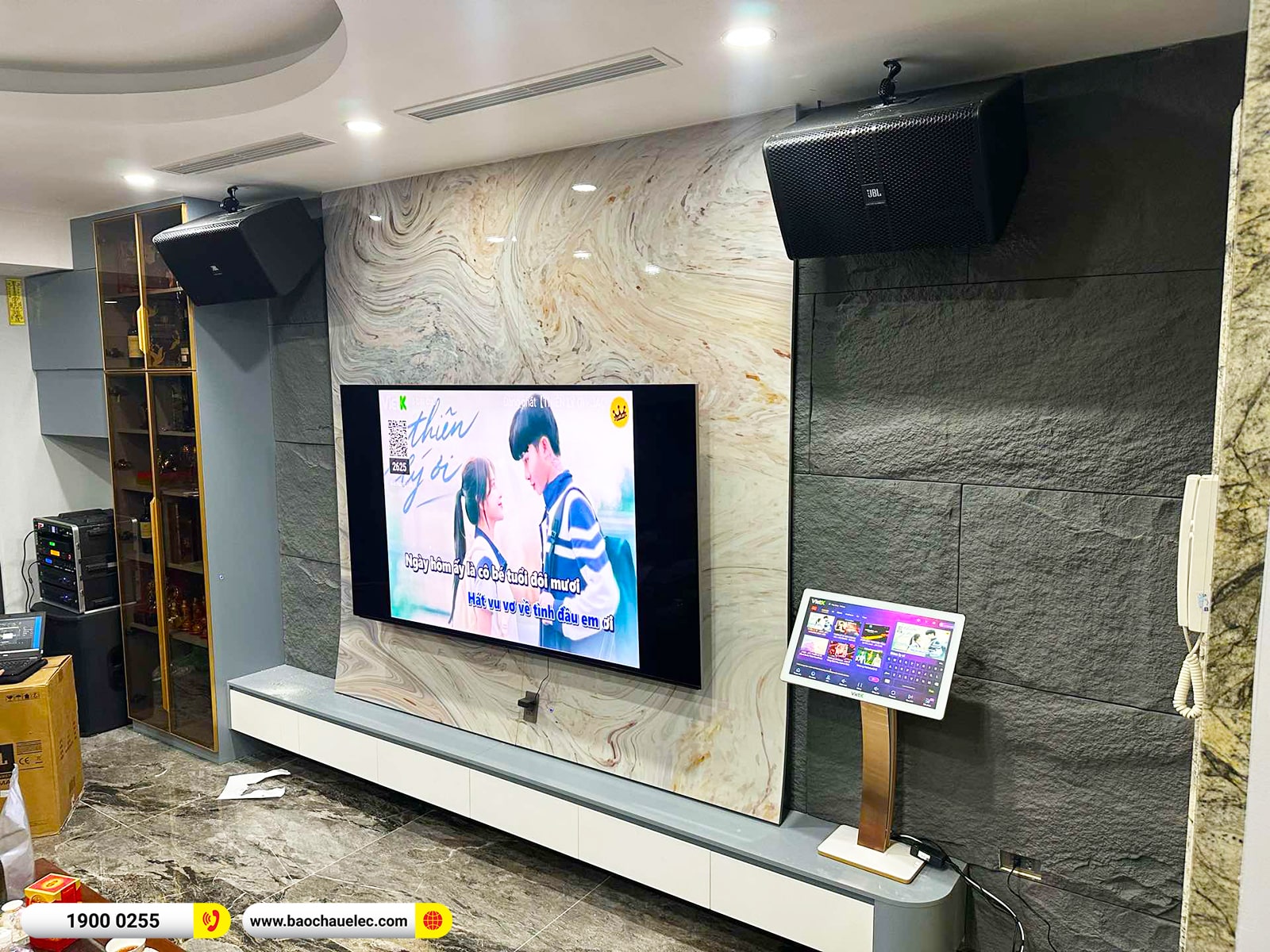 Lắp đặt d&agrave;n karaoke JBL gần 136tr cho anh Tưởng tại H&agrave; Nội