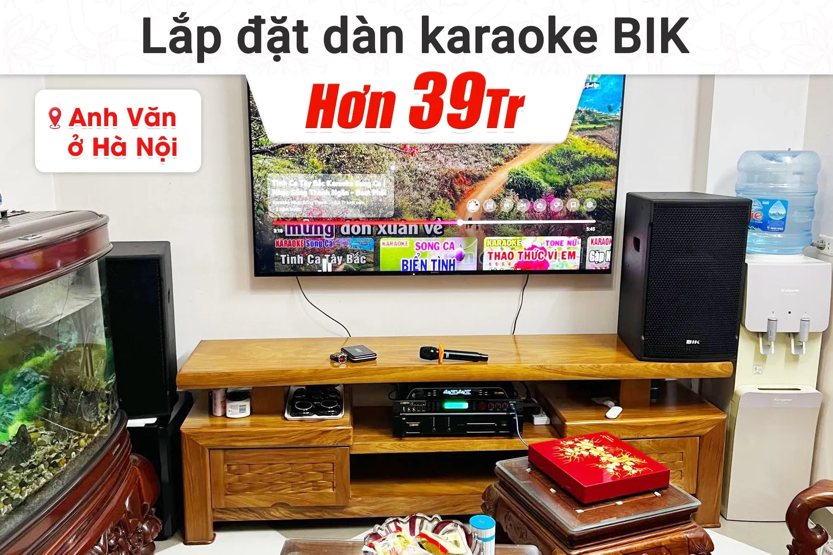 Lắp đặt dàn karaoke BIK hơn 39tr cho anh Văn tại Hà Nội