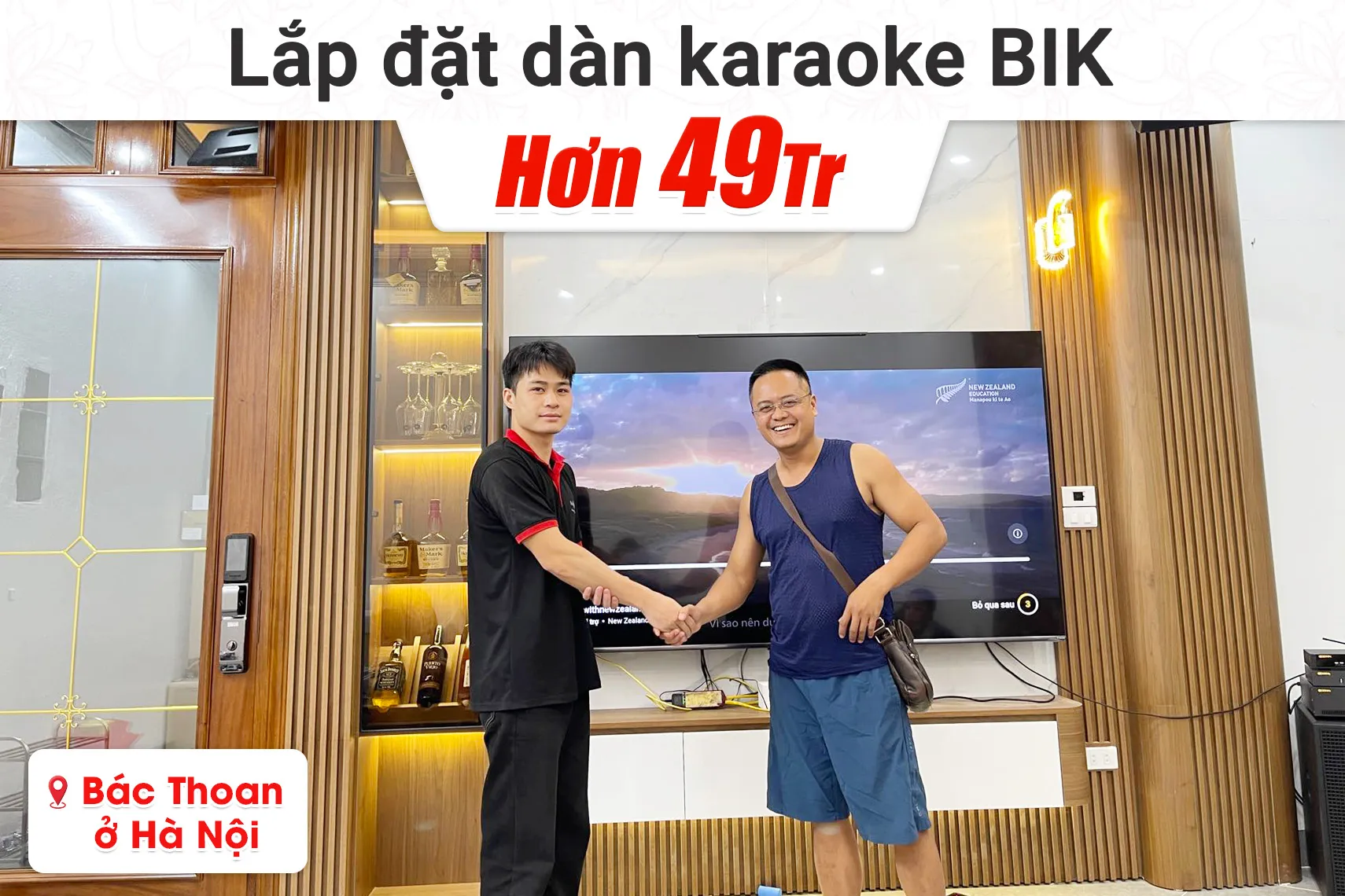 Lắp đặt dàn karaoke BIK hơn 49tr cho bác Thoan tại Hà Nội