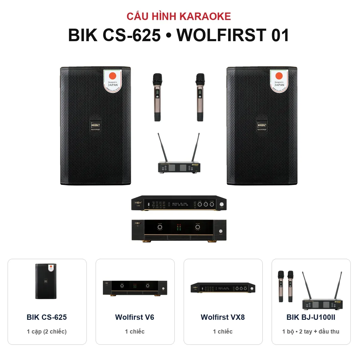 Cấu hình BIK CS-625 Wolfirst 01 và số lượng bốn model