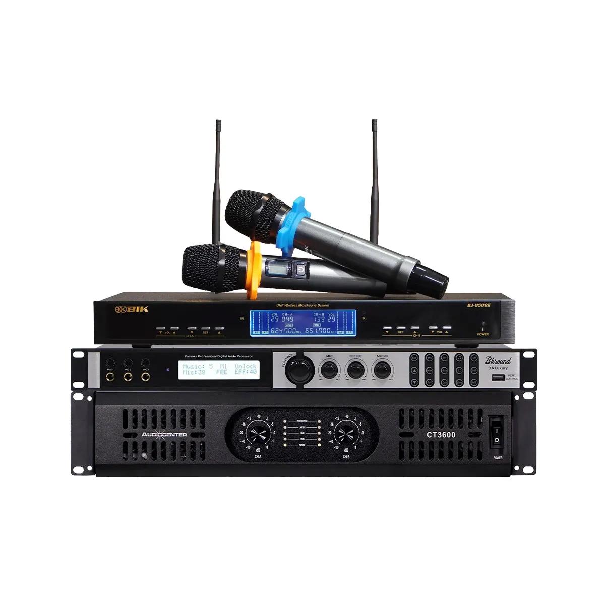 Dàn karaoke cao cấp JBL 39 (JBL XS15, Audiocenter CT3600, BKSound X6 Luxury, BKSound SW815, BIK BJ-U500II) - Hình 4