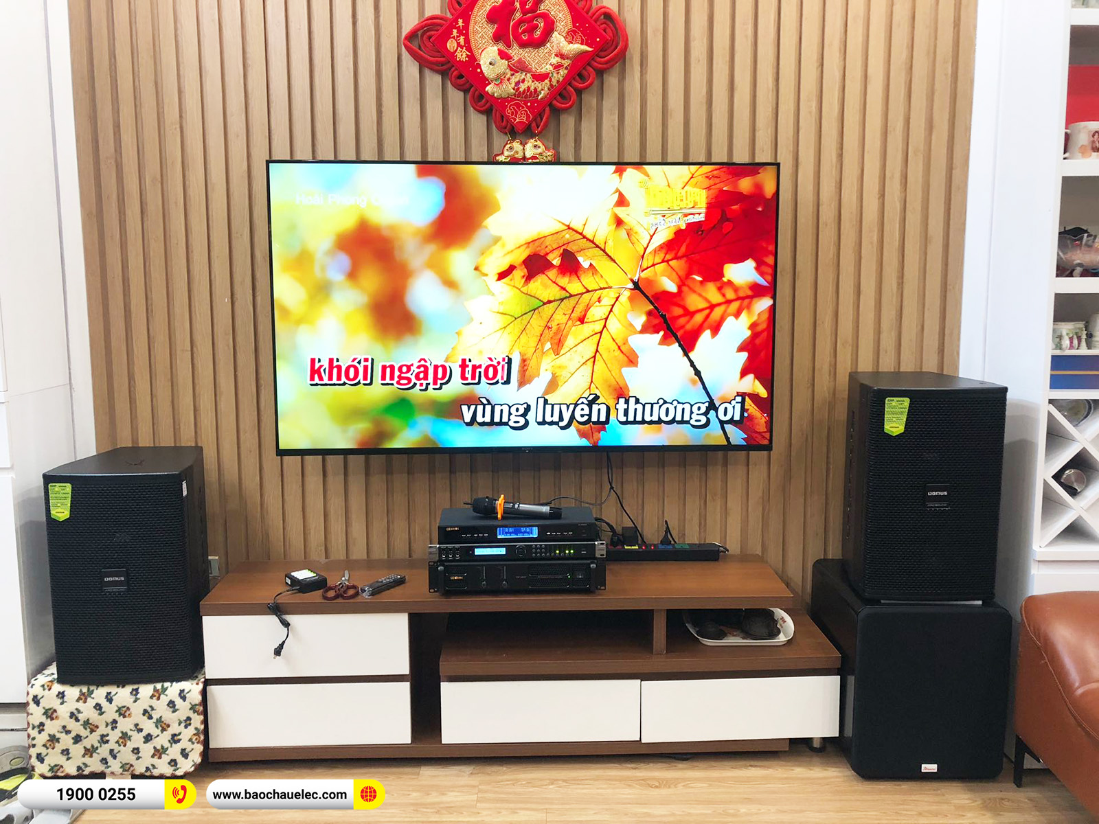 Lắp đặt d&agrave;n karaoke Domus hơn 36tr cho chị Mai tại H&agrave; Nội