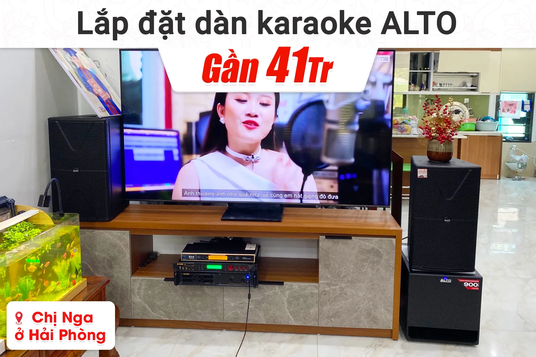 Lắp đặt dàn karaoke Alto gần 41tr cho chị Nga tại Hải Phòng