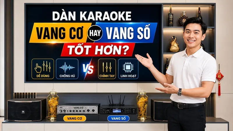 Dàn karaoke chọn vang cơ hay vang số tốt hơn