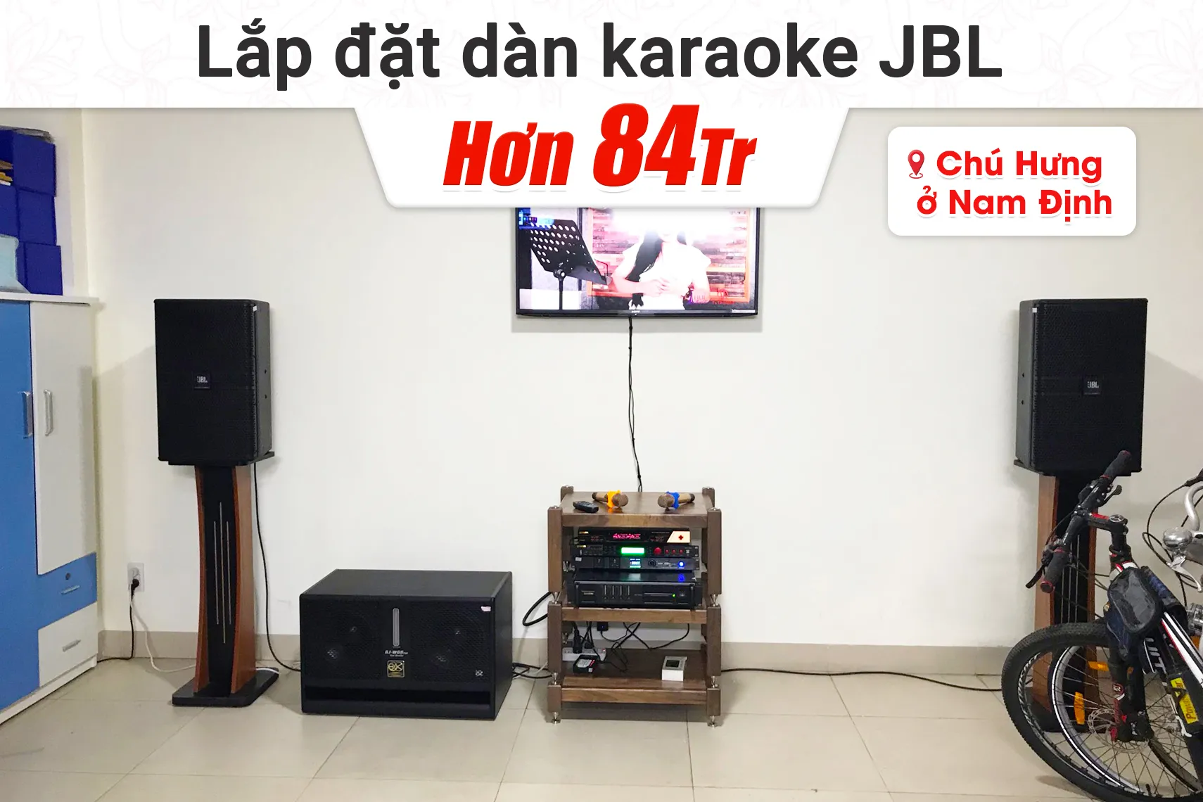 Lắp đặt dàn karaoke RCF hơn 84tr cho chú Hưng tại Nam Định