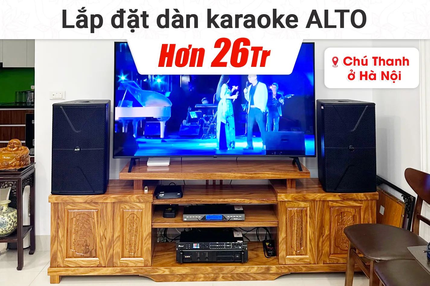 Lắp đặt dàn karaoke Alto hơn 26tr cho chú Thanh tại Hà Nội