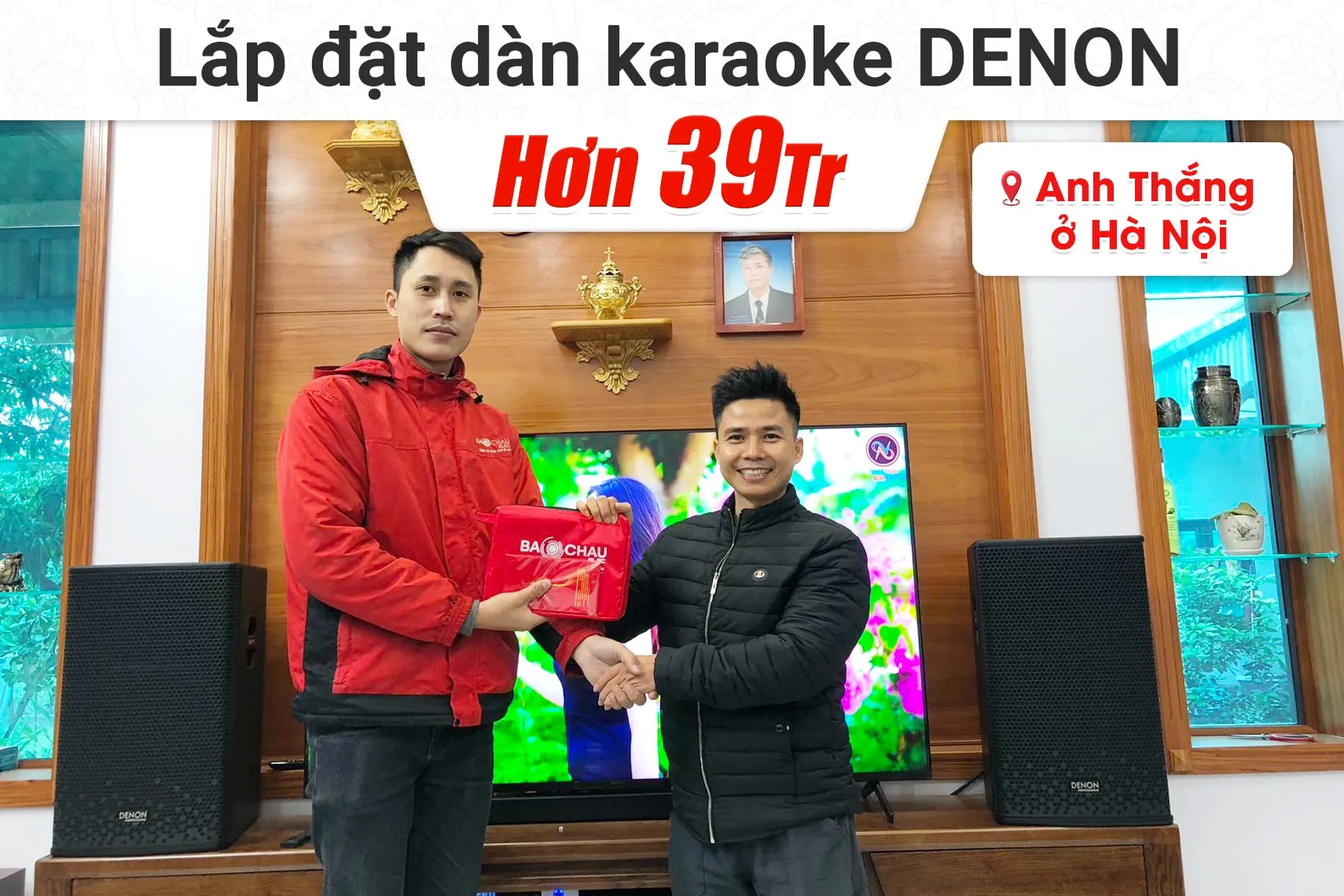 Lắp đặt dàn karaoke Denon hơn 39tr cho anh Thắng tại Hà Nội (Denon DP-R212, CA-J602, BPR-5600, SW612, BJ-U500)