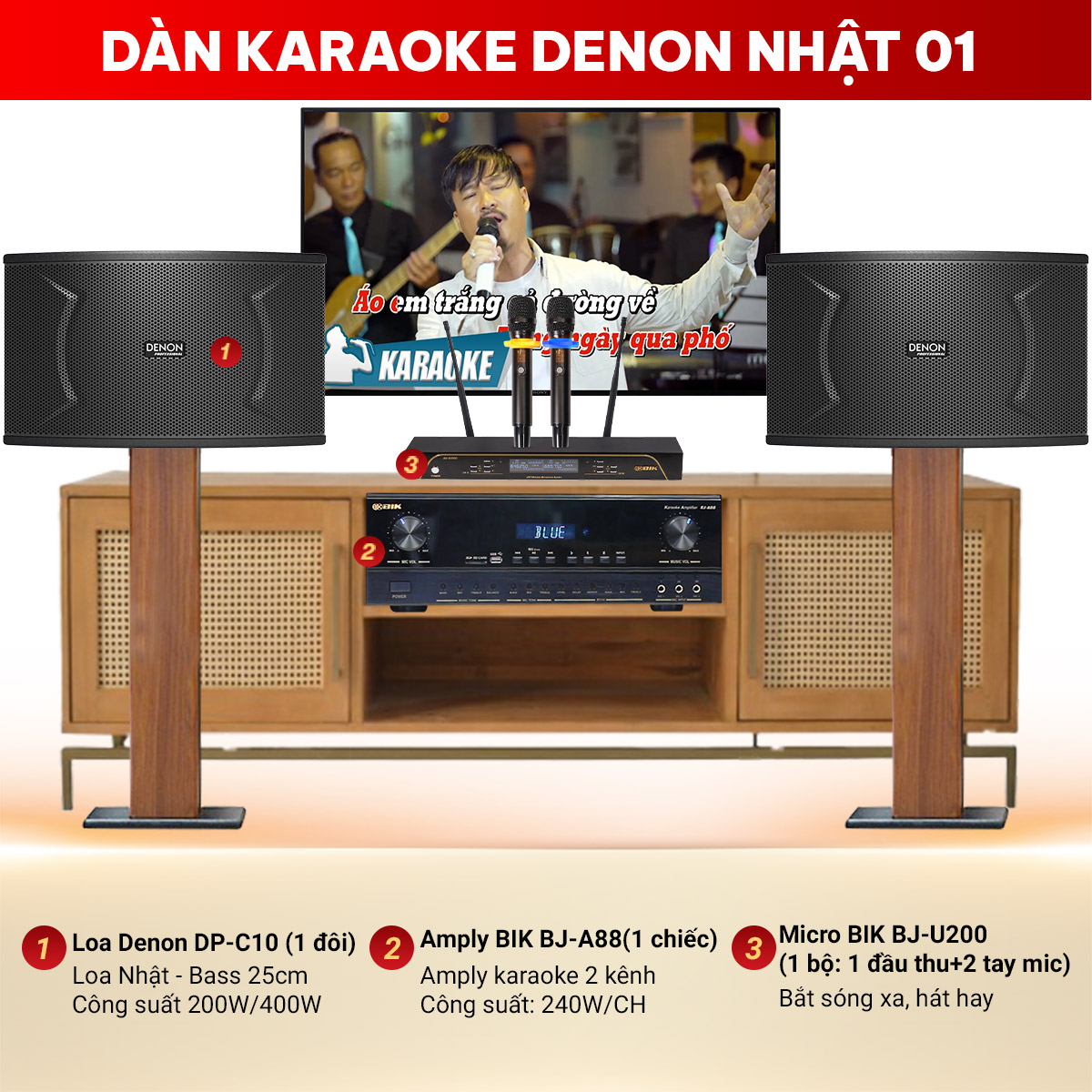 D&agrave;n karaoke Denon Nhật 01 
