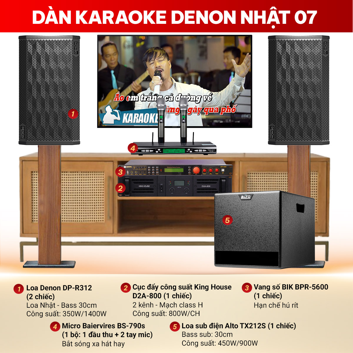 D&agrave;n karaoke Denon Nhật 07