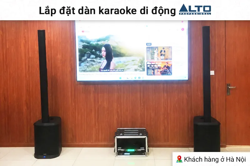 Lắp đặt dàn karaoke di động Alto cho khách hàng tại Hà Nội