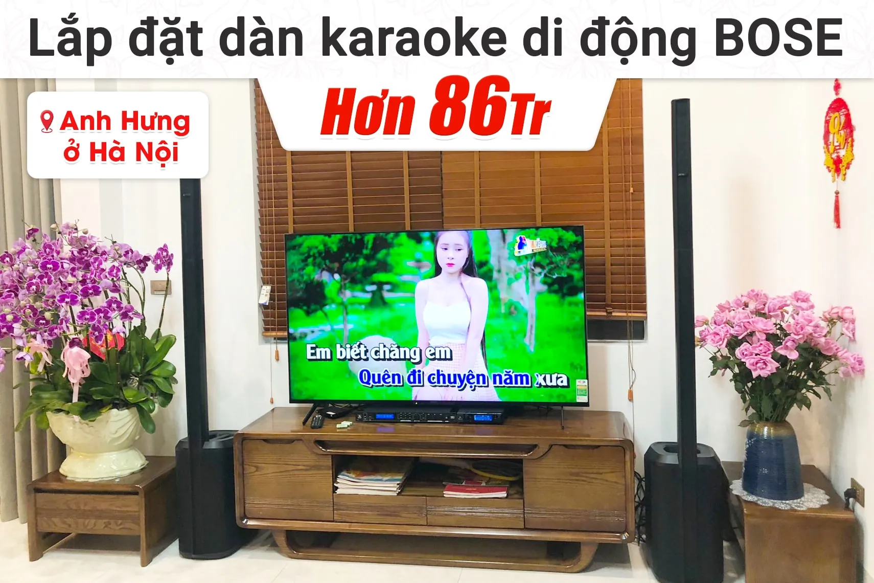 Lắp đặt dàn karaoke di động Bose hơn 86tr cho anh Hưng tại Hà Nội (Bose L1 Pro8, JBL VX8, JBL VM200)