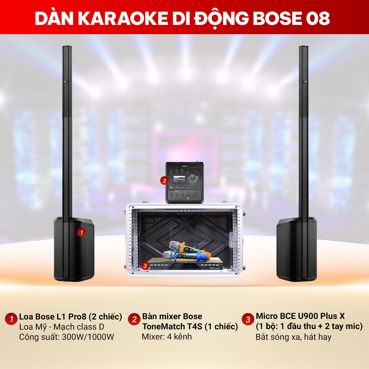D&agrave;n karaoke di động Bose 08