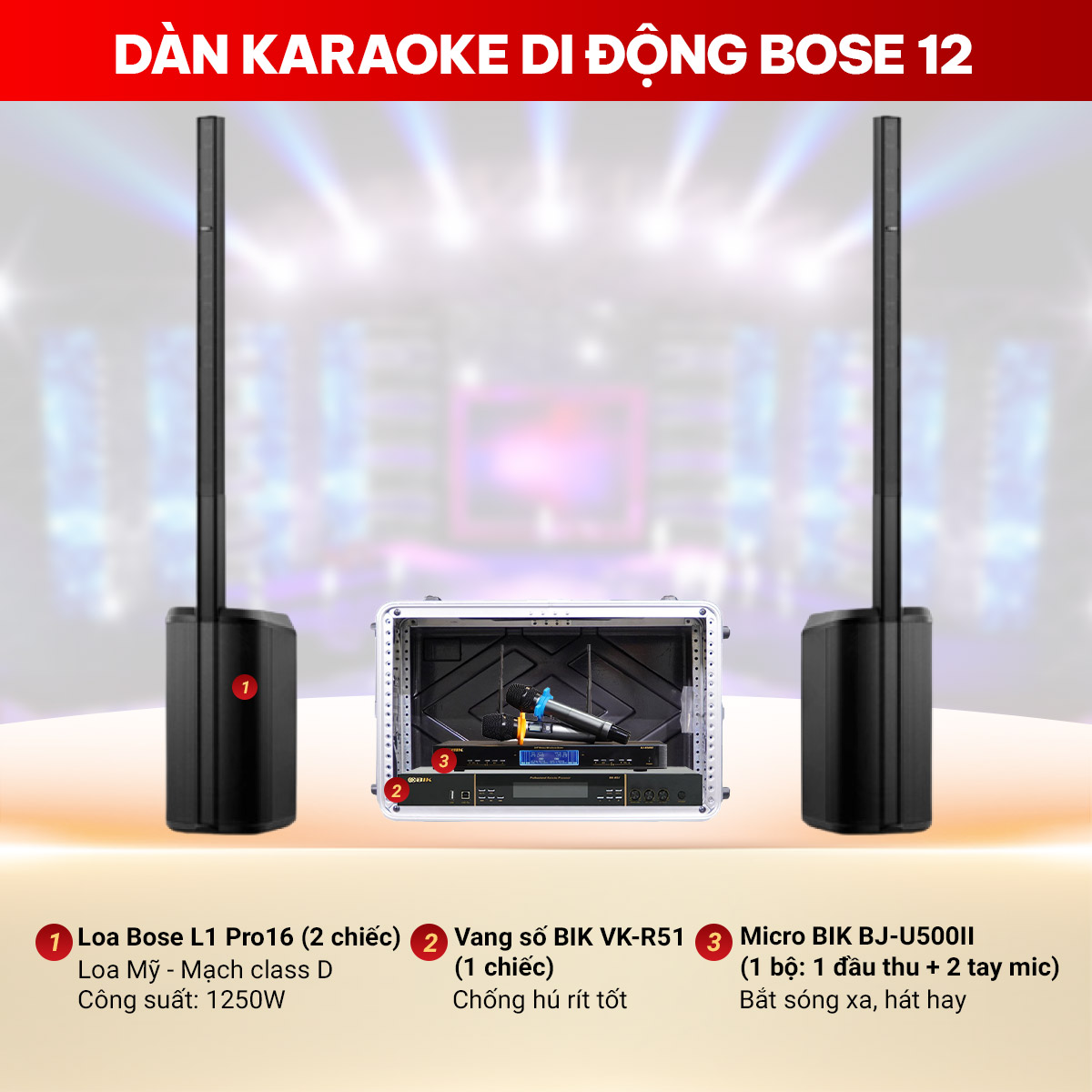 D&agrave;n karaoke di động Bose 12