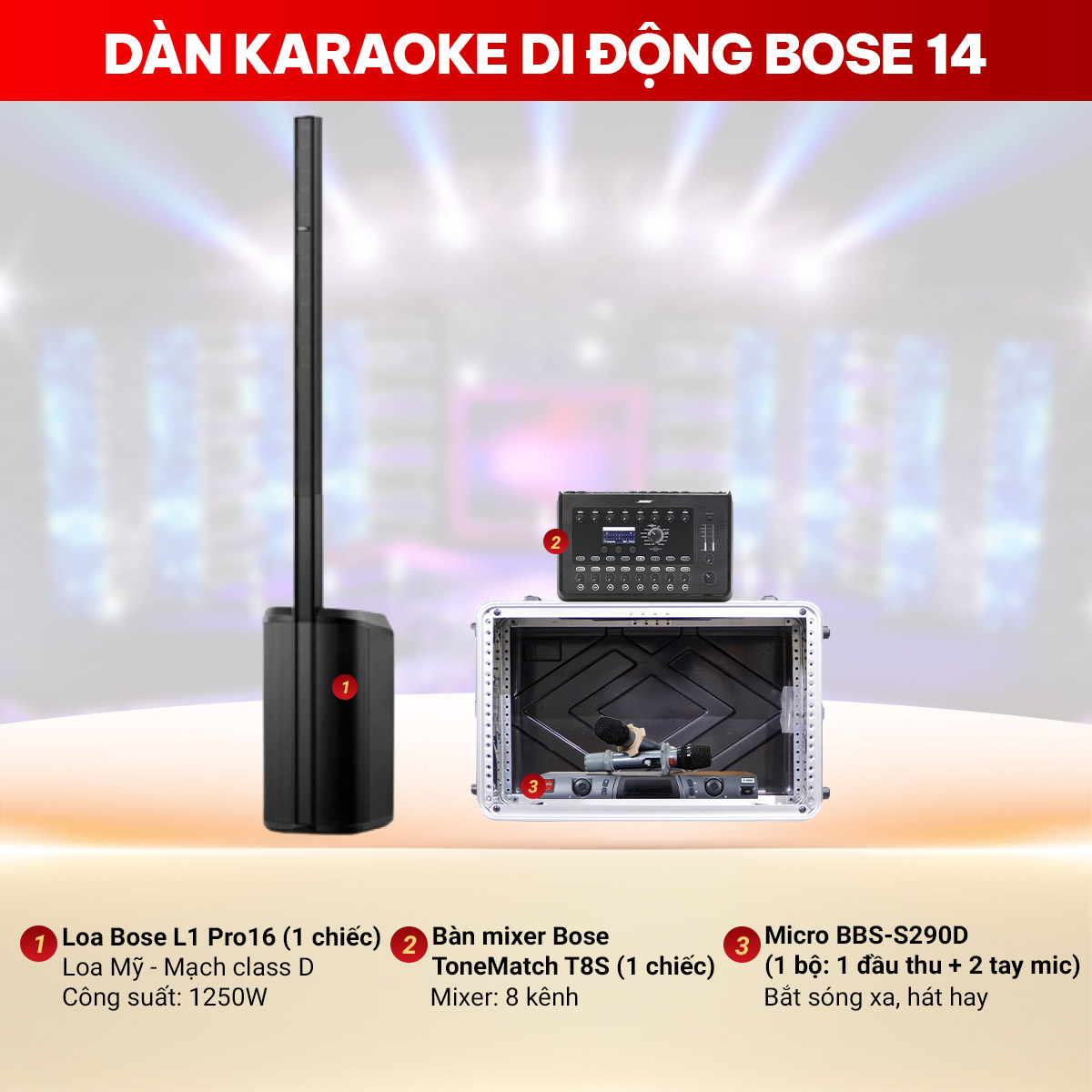 D&agrave;n karaoke di động Bose 14