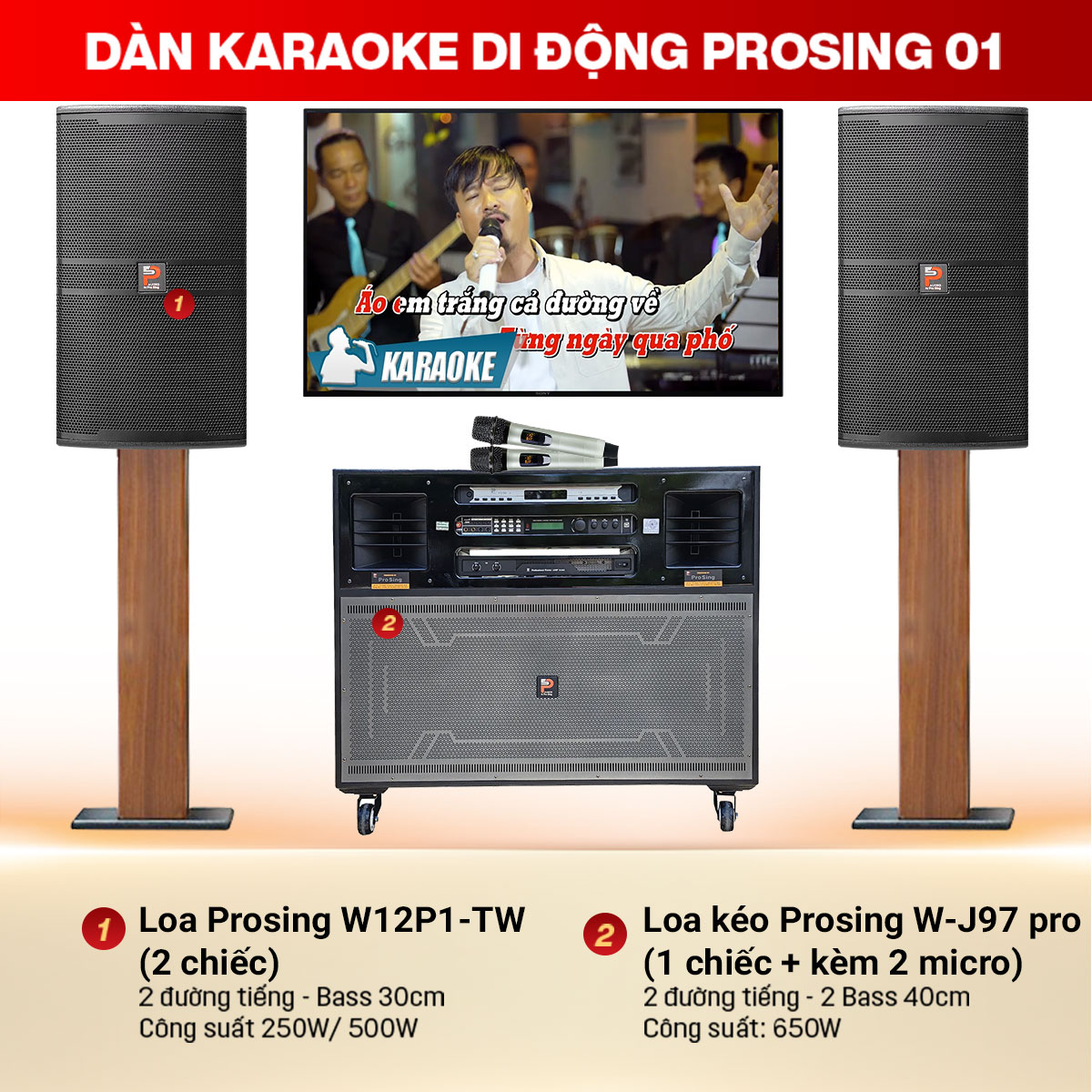 D&agrave;n karaoke di động Prosing 01