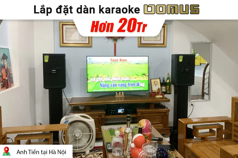 Lắp đặt dàn karaoke Domus hơn 20tr cho anh Tiến tại Hà Nội