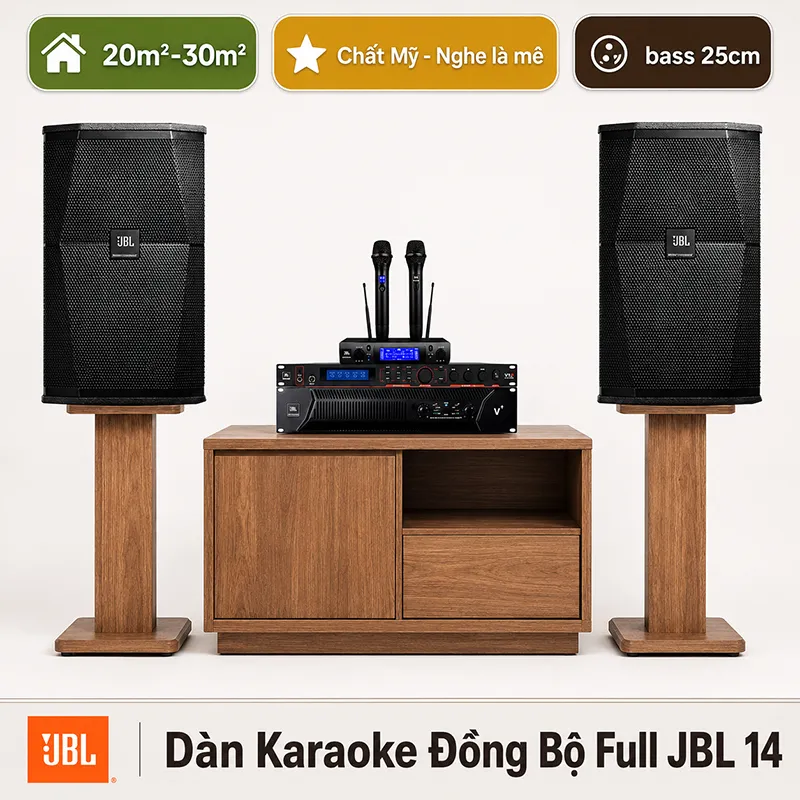 Dàn karaoke gia đình đồng bộ full jbl 14