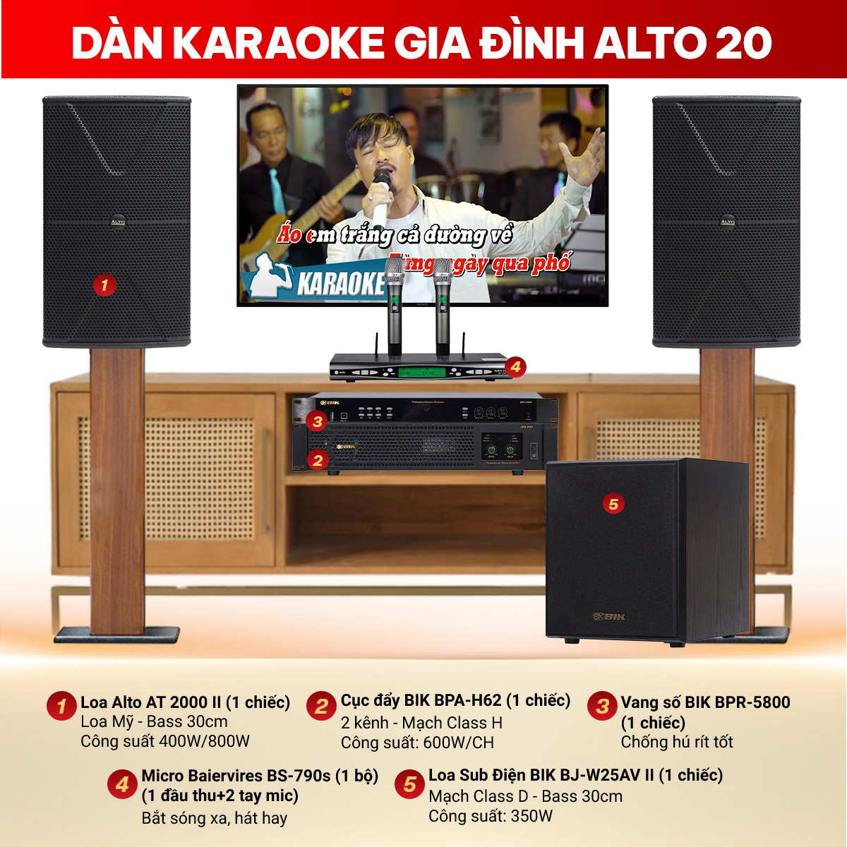 D&agrave;n karaoke gia đ&igrave;nh Alto 20