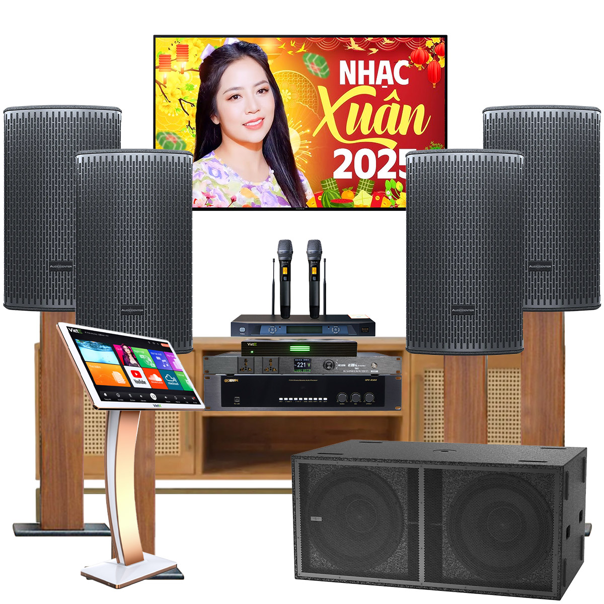 Dàn karaoke Audiocenter Active 04 (Audiocenter GT512A, BPC-R500, S3218A, BCE Vip 3000,…)