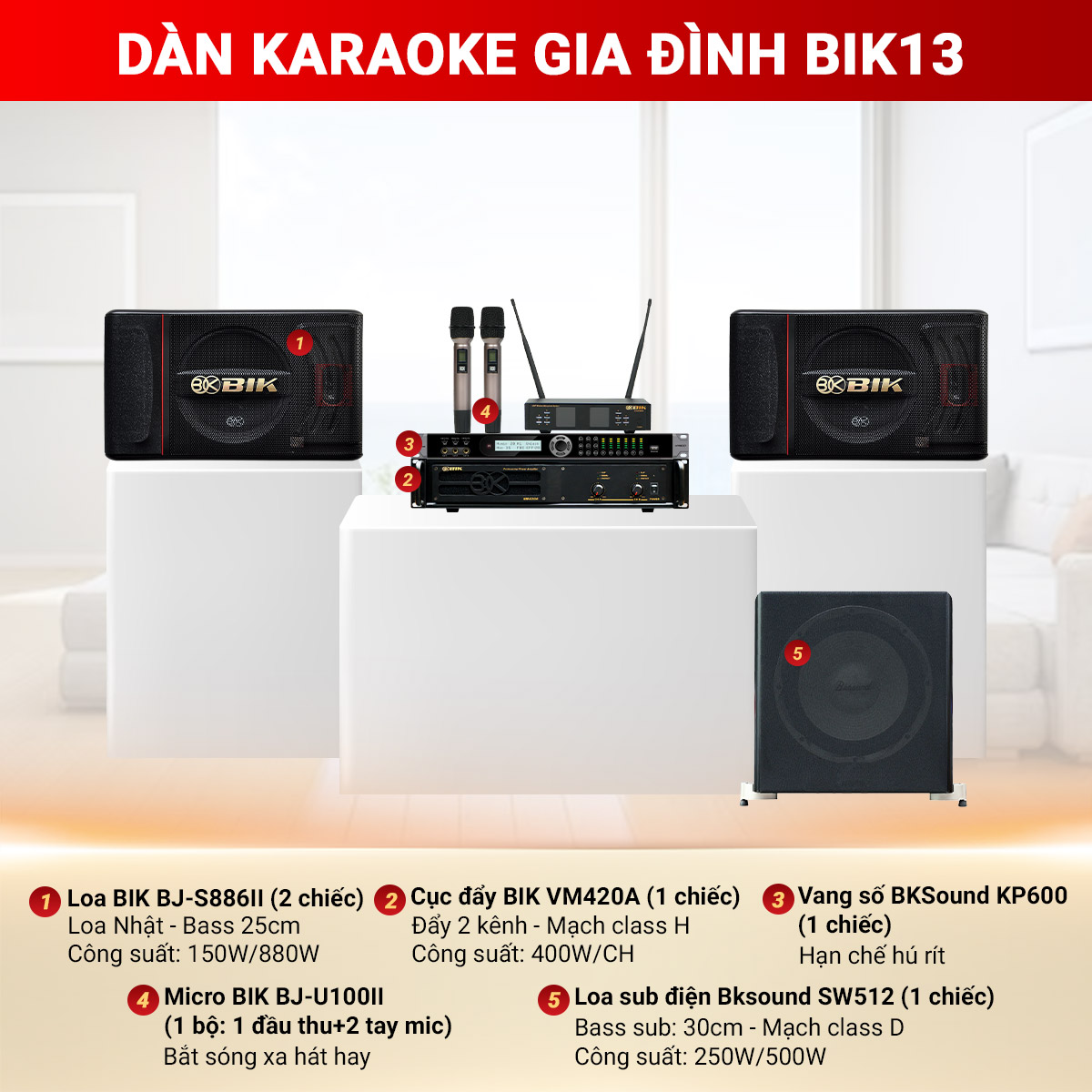 D&agrave;n karaoke gia đ&igrave;nh BC-BIK 13