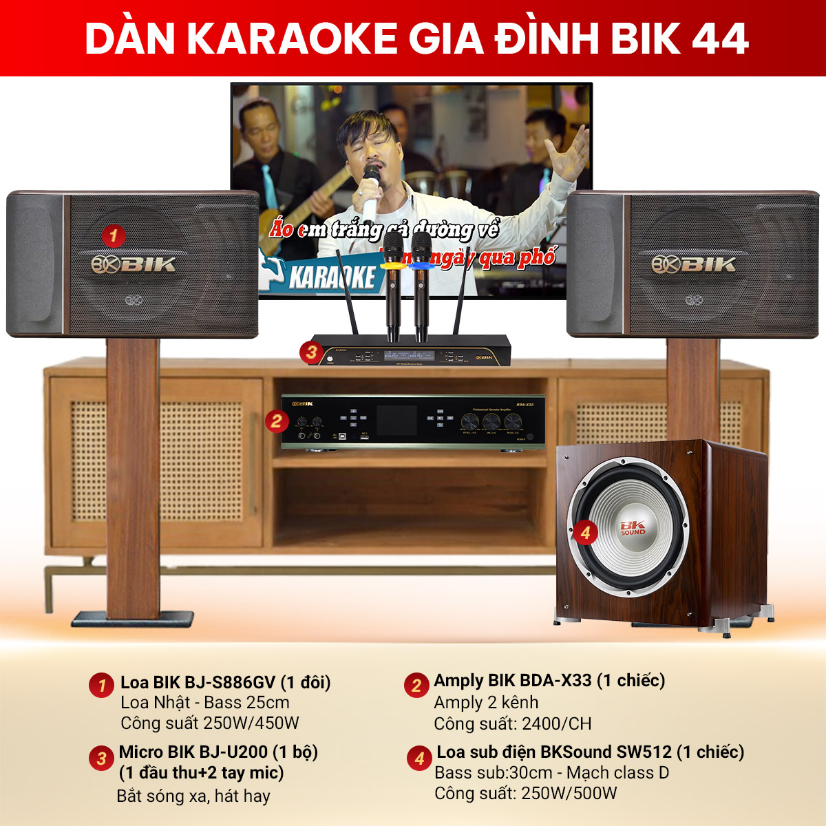 D&agrave;n karaoke gia đ&igrave;nh BIK 44