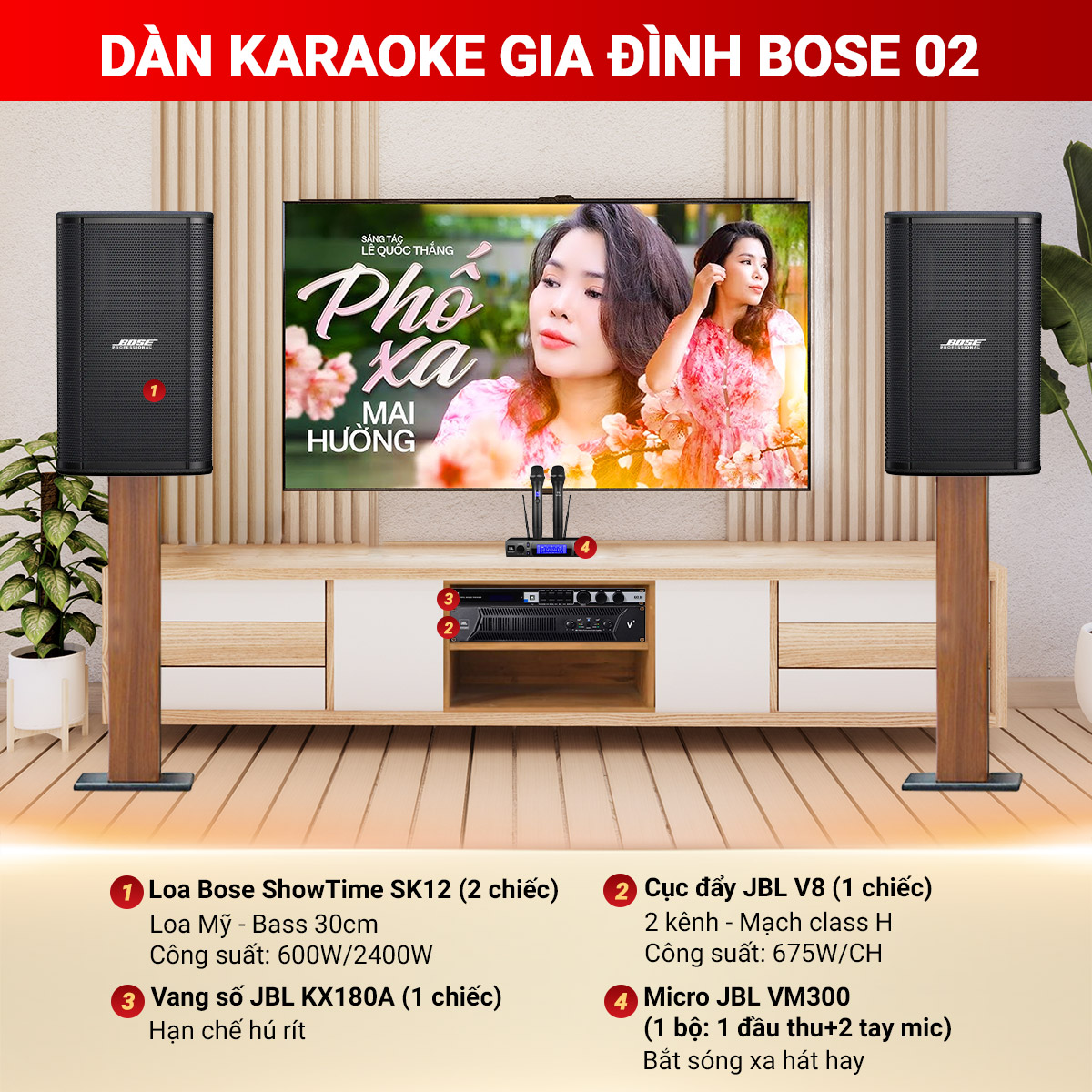 D&agrave;n karaoke gia đ&igrave;nh Bose 02