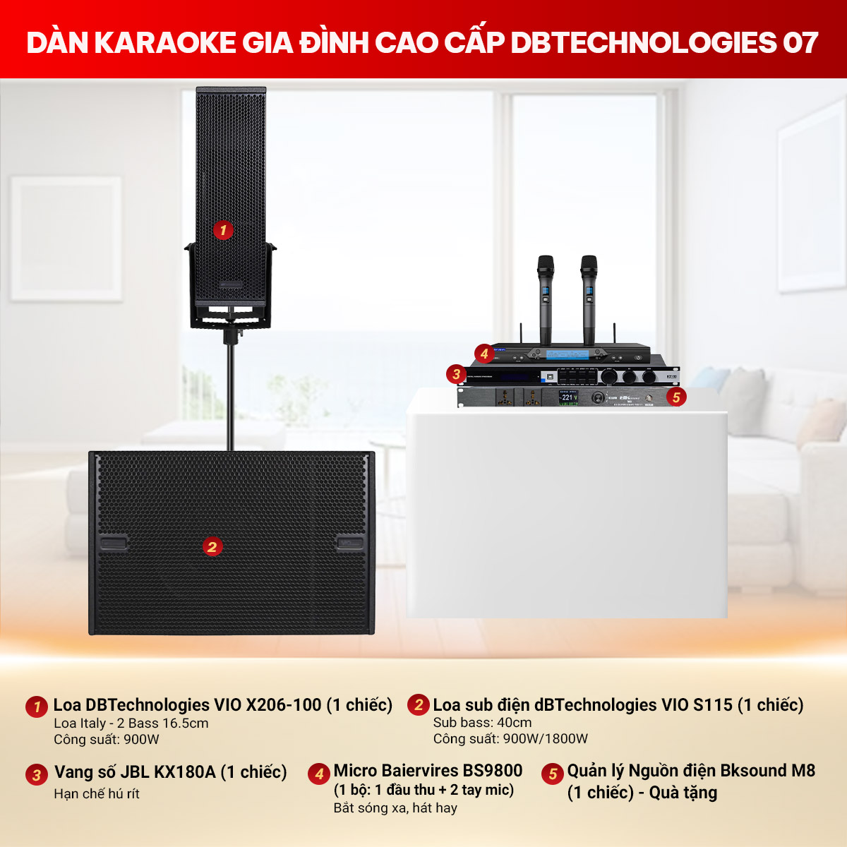 d&agrave;n karaoke gia đ&igrave;nh cao cấp dBTechnologies 07