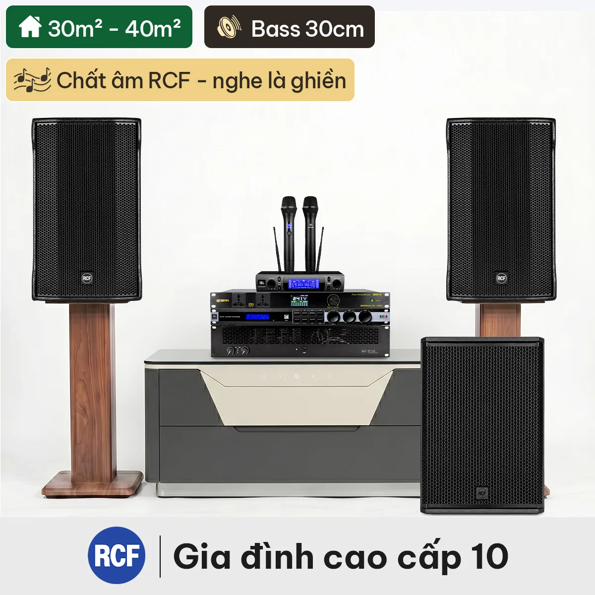 Dàn karaoke gia đình cao cấp RCF 10