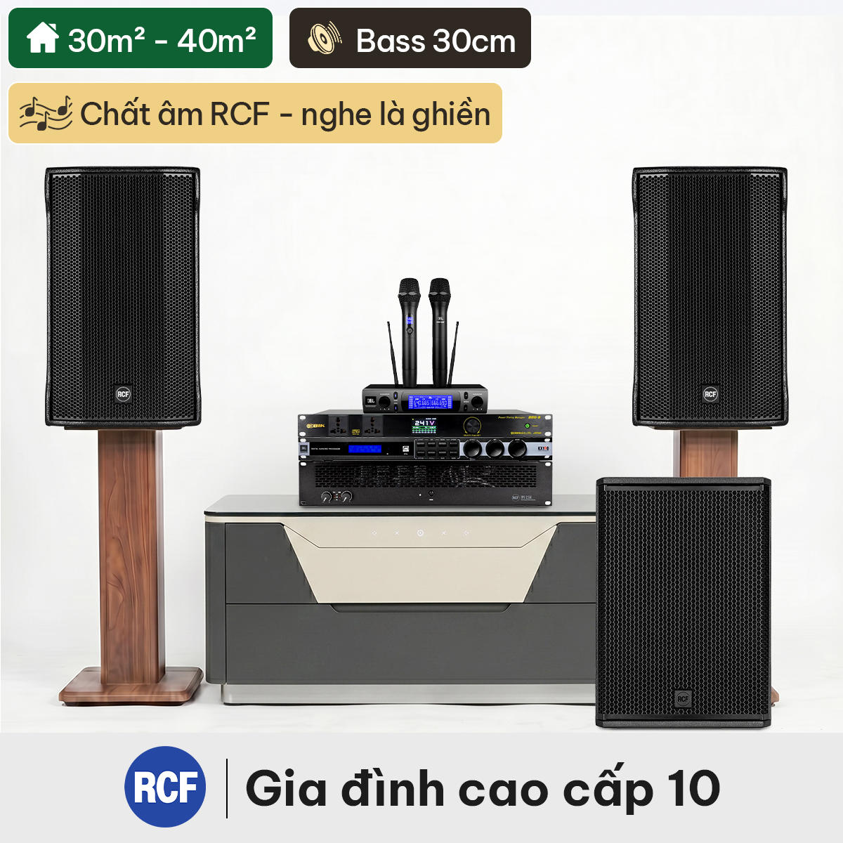 Dàn karaoke gia đình cao cấp RCF 10