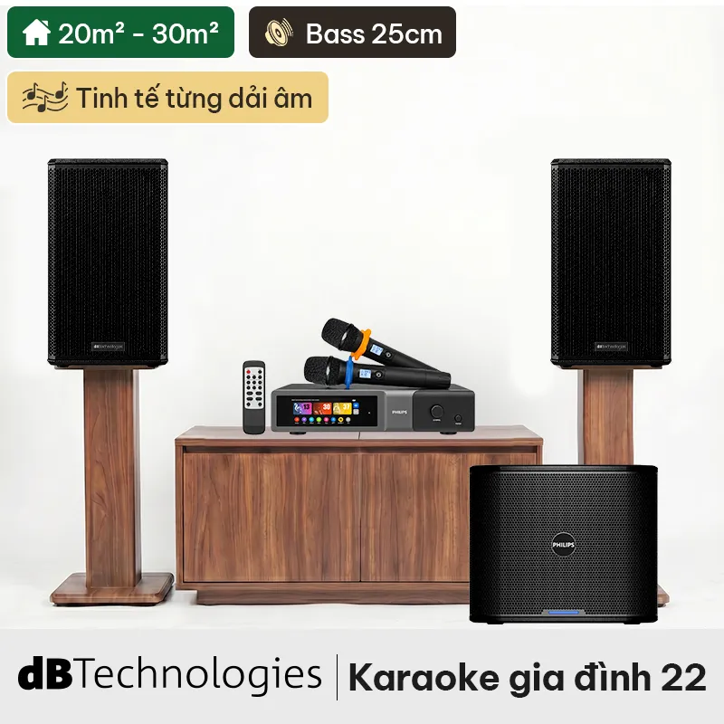Cấu hình bộ Dàn karaoke gia đình dBTechnologies 22